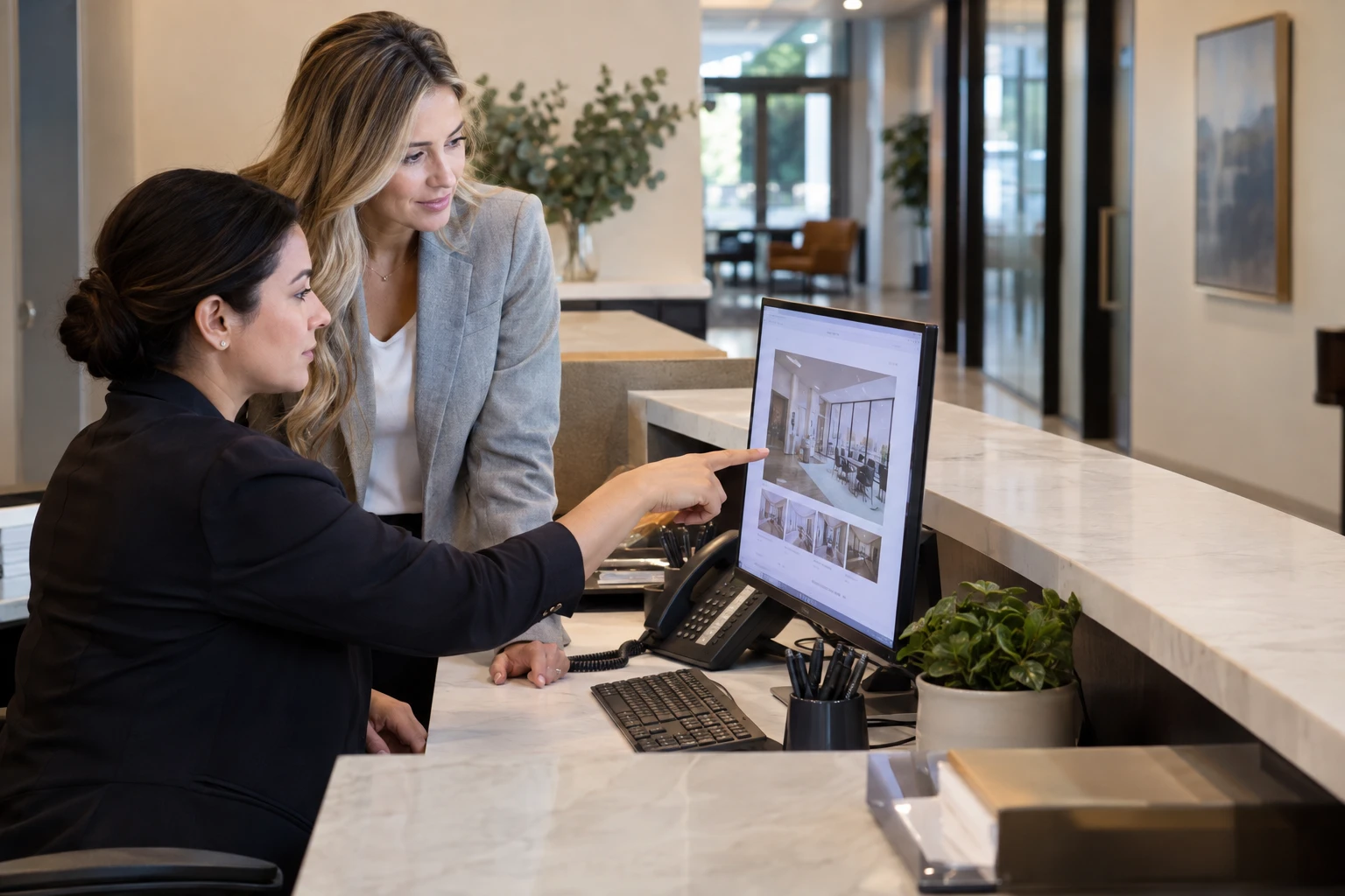 Administrator training a location manager on signage content access