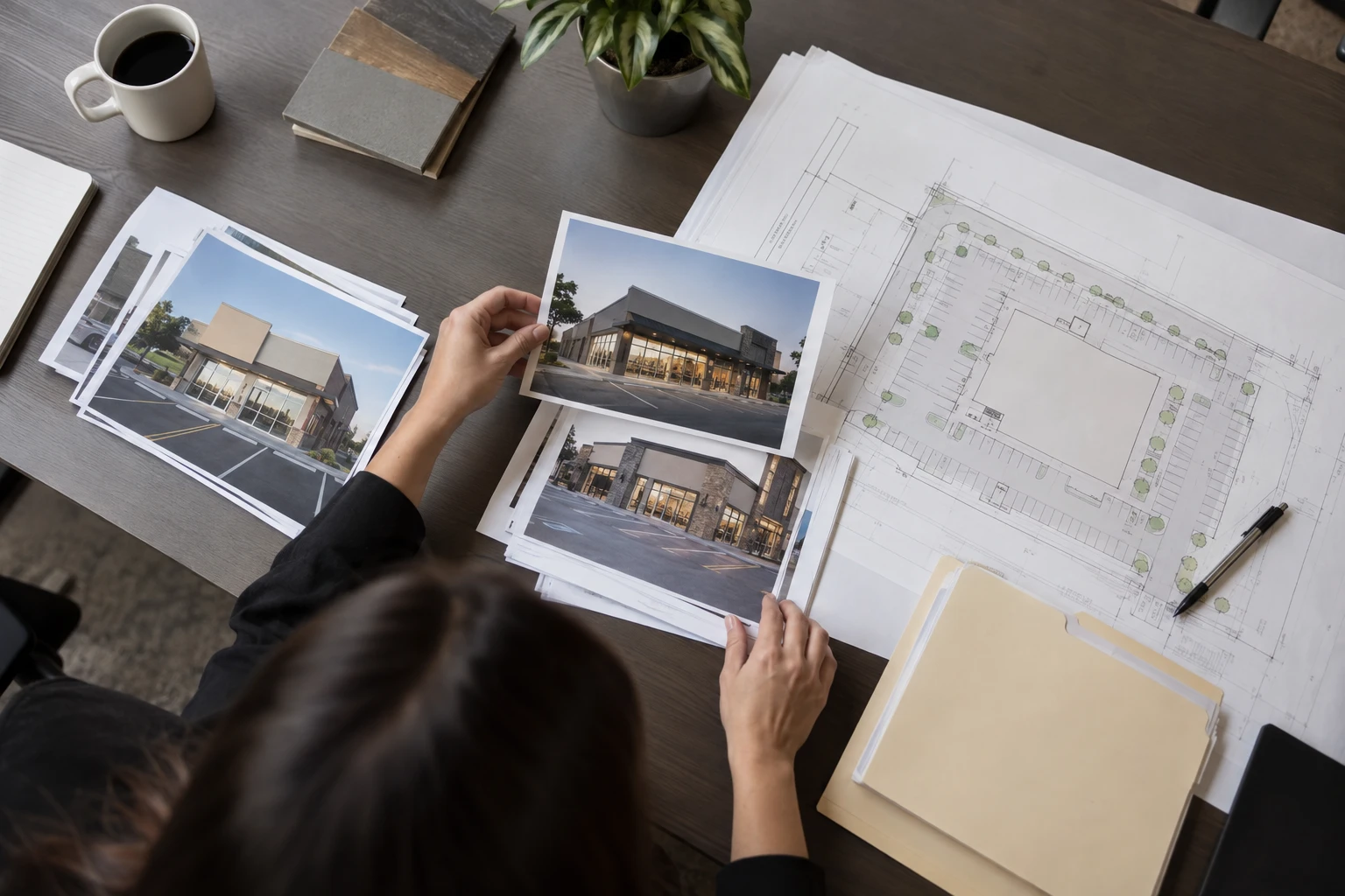 Provider arranging customer and location folders for a signage rollout