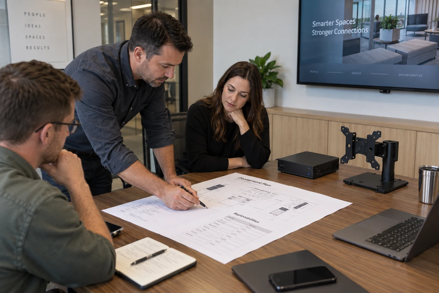 Provider defining responsibilities for a proposed customer deployment